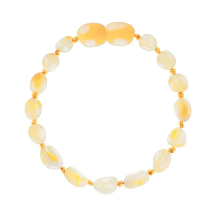 Amberos Barnsteen armband kind milk