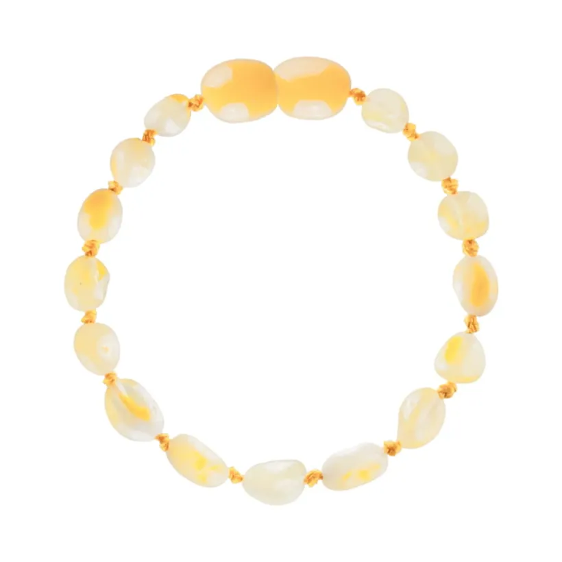 Amberos Barnsteen armband baby/peuter milk