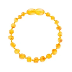 Amberos Barnsteen armband kind honey