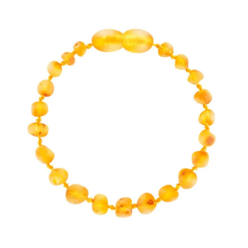 Amberos Barnsteen armband kind honey