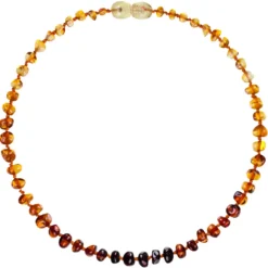 Amberos Barnsteen ketting kind Rainbow