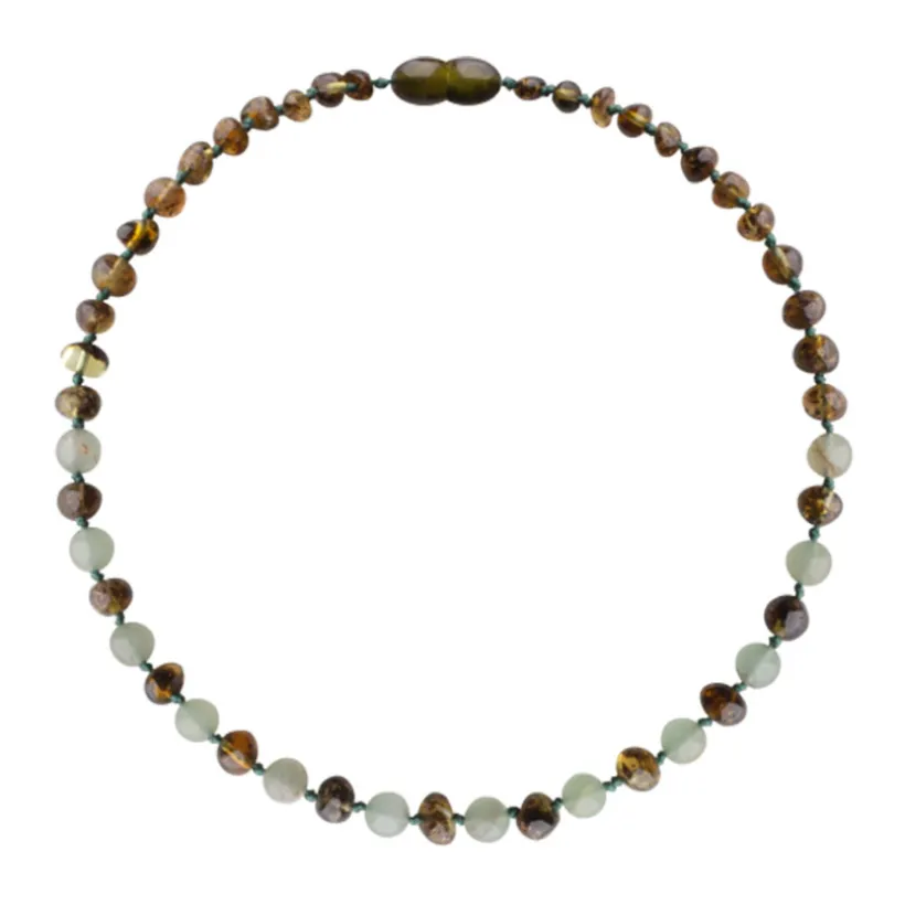 Amberos Barnsteen ketting baby/peuter green – aventurijn