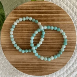 Baby Natura Amazoniet kogelarmband 6mm dames