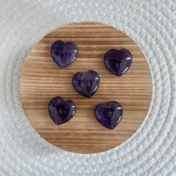 Baby Natura Amethist Hartje (3cm)