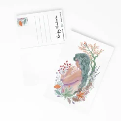 Baby Natura Ansichtkaart moeder met baby – Herfst