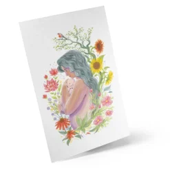 Baby Natura Ansichtkaart moeder met baby – Zomer