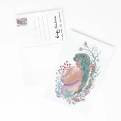 Baby Natura Ansichtkaart moeder met baby – Winter