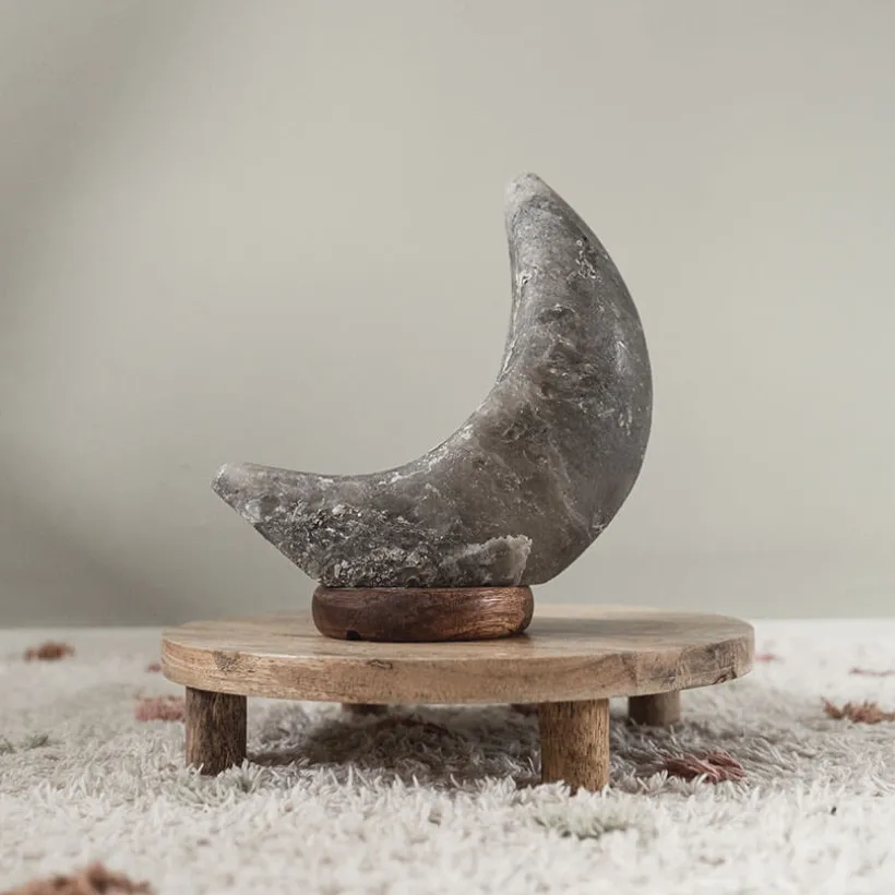 Baby Natura Himalaya zoutlamp maan grijs