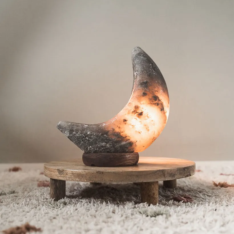 Baby Natura Himalaya zoutlamp maan grijs