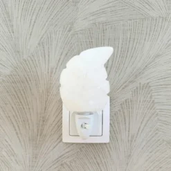 Baby Natura Himalayazout nachtlampje blad wit