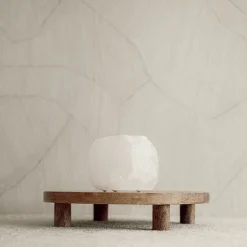 Baby Natura Himalayazout theelichthouder wit