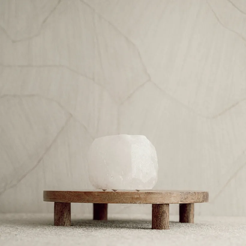 Baby Natura Himalayazout theelichthouder wit