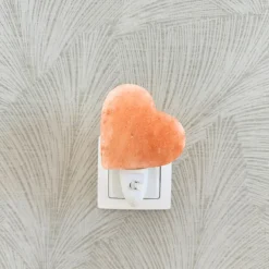 Baby Natura Himalayazout nachtlampje hart rood