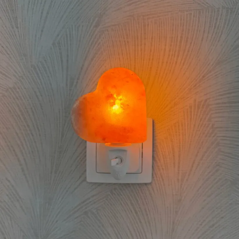 Baby Natura Himalayazout nachtlampje hart rood