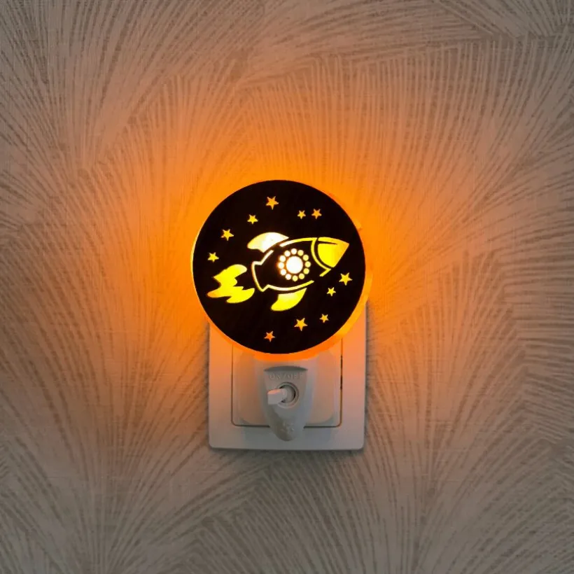 Baby Natura Himalayazout nachtlampje Raket 3D