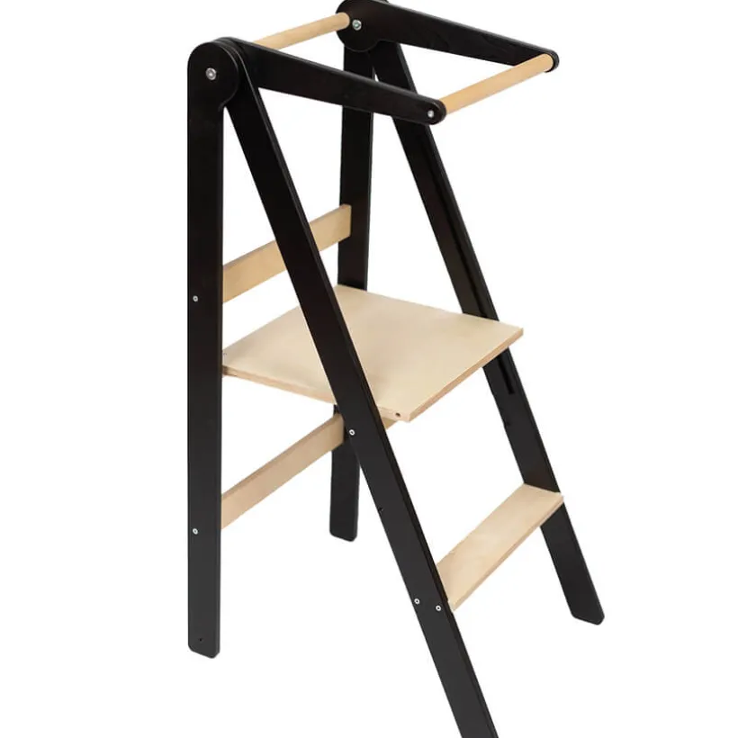 Baby Natura Houten opvouwbare leertoren – zwart