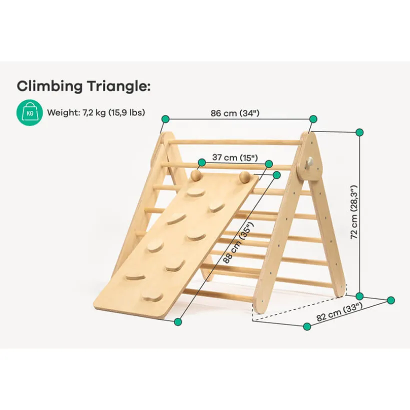Baby Natura Pikler driehoek – pastel