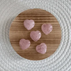 Baby Natura Rozekwarts Hartje (3cm)