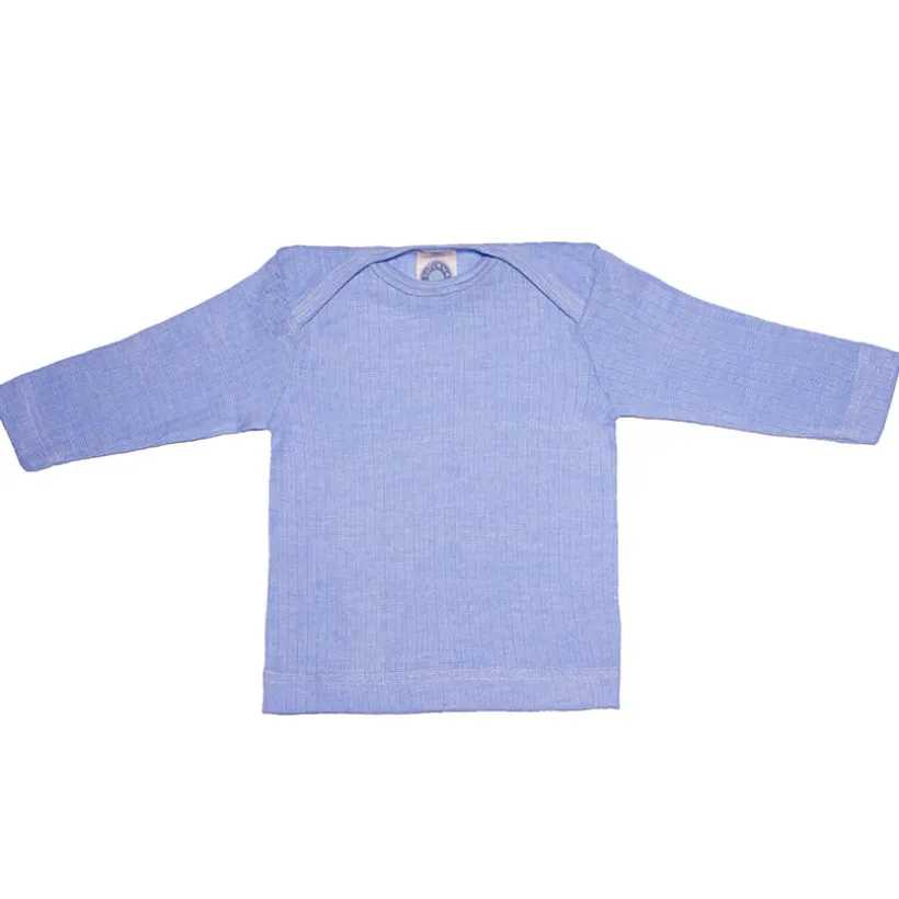 Cosilana Longsleeve wol zijde katoen baby blauw