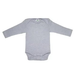 Cosilana Romper wol zijde katoen grijs lange mouw