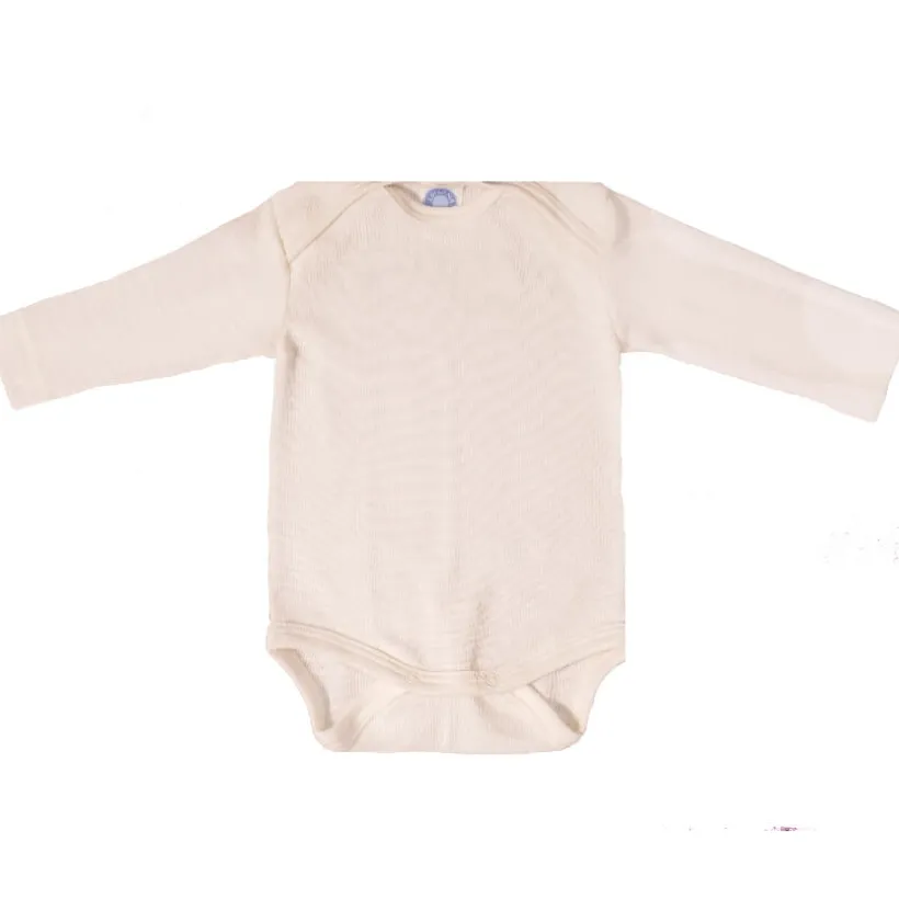 Cosilana Romper wol zijde natuur lange mouw