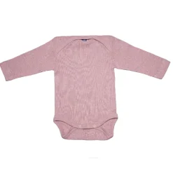 Cosilana Romper wol zijde katoen zacht roze lange mouw