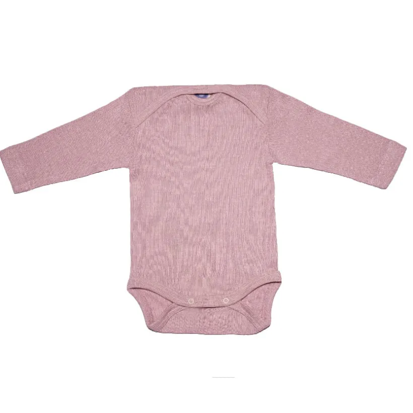 Cosilana Romper wol zijde katoen zacht roze lange mouw