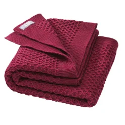 Disana Baby deken wol Honeycomb cassis