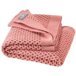 Disana Baby deken wol Honeycomb zacht roze