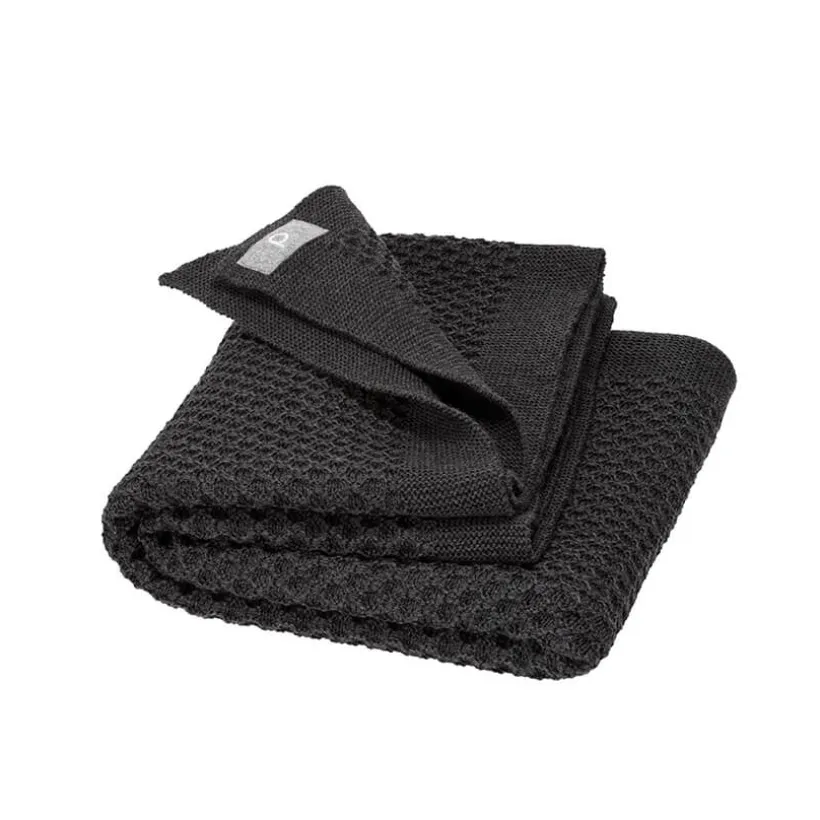 Disana Baby deken wol Honeycomb antraciet