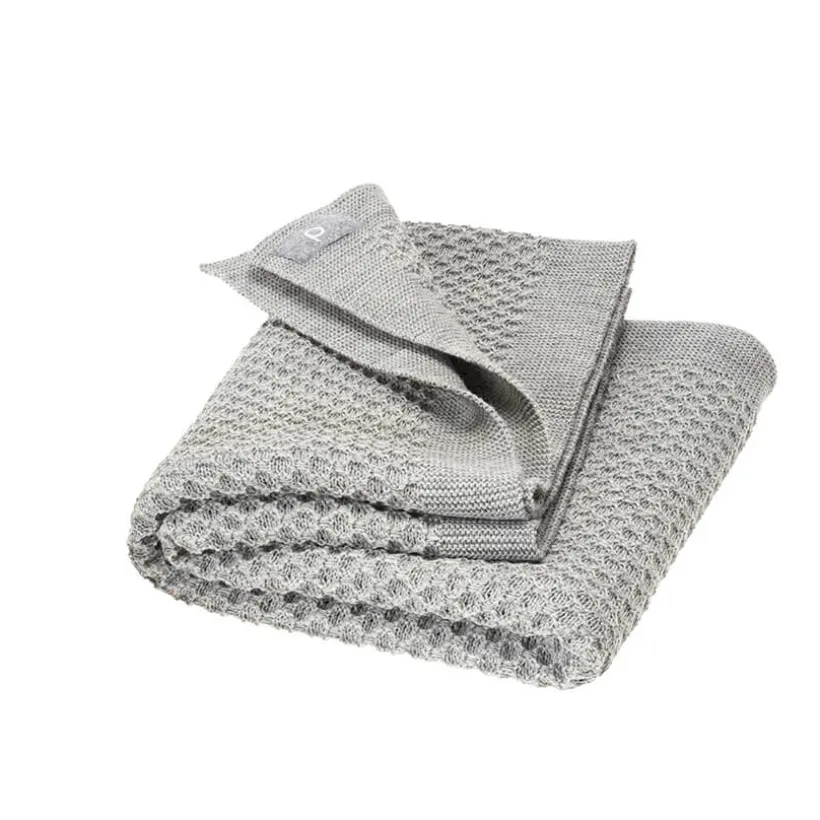 Disana Baby deken wol Honeycomb grijs