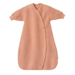 Disana Gebreide wollen slaapzak lange mouw Rosé