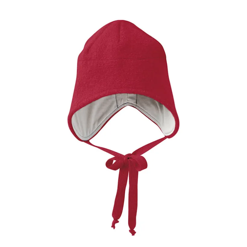 Disana Strikmutsje gekookte wol bordeaux