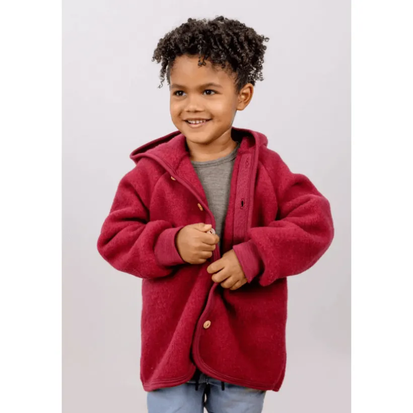 Engel Natur Jasje wolfleece Jaspis Rood