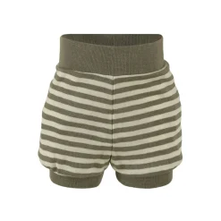 Engel Natur Korte broek wol/zijde olijf gestreept