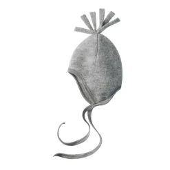 Engel Natur Strikmutsje wolfleece grijs