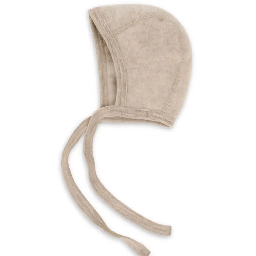 Engel Natur Strikmutsje wolfleece zand