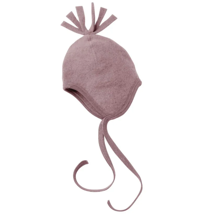 Engel Natur Strikmutsje wolfleece rozenhout