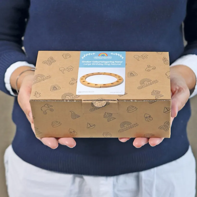 Grimm's Jaarring naturel groot