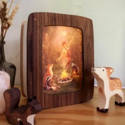 Het Houtlokael Kaartenlamp Luxe Walnoot