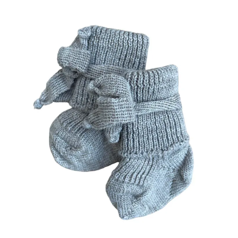 Hirsch natur Striksokjes baby grijs