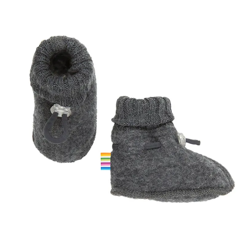 Joha Baby slofjes wolfleece – Antraciet