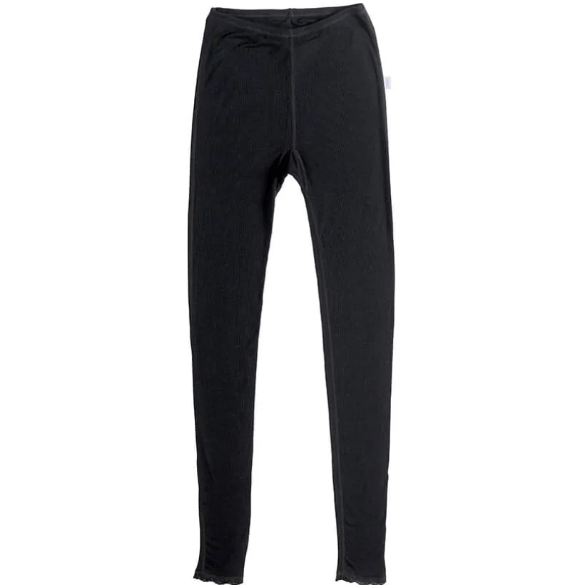 Joha Dames legging wol met kant – zwart