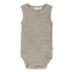 Joha Romper mouwloos wol – sesam