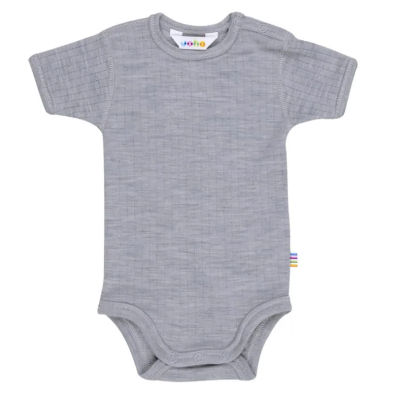 Joha Romper wol korte mouw – grijs