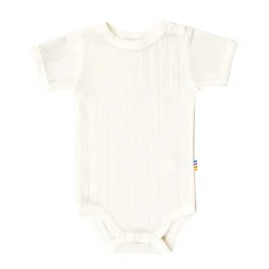 Joha Romper wol/zijde korte mouw – Ecru