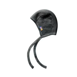 Joha Strikmutsje dubbel gebreid wol antraciet