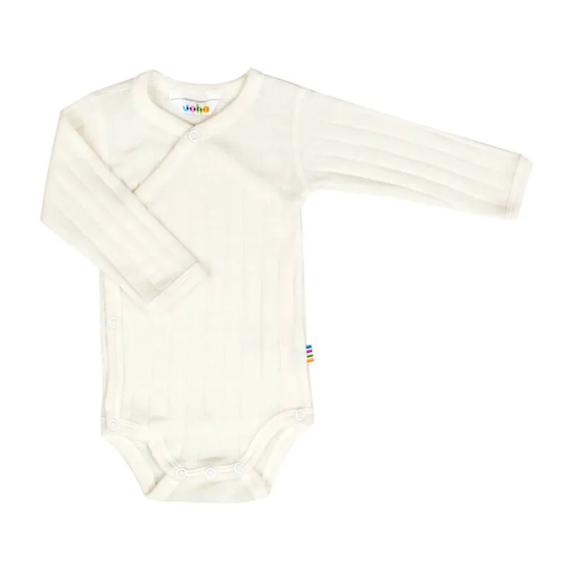 Joha Wikkelromper wol/zijde lange mouw – Ecru