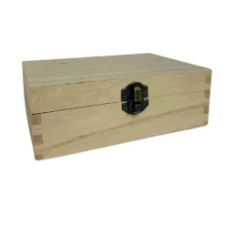 Klein dappertje Bewaarkistje ansichtkaarten hout