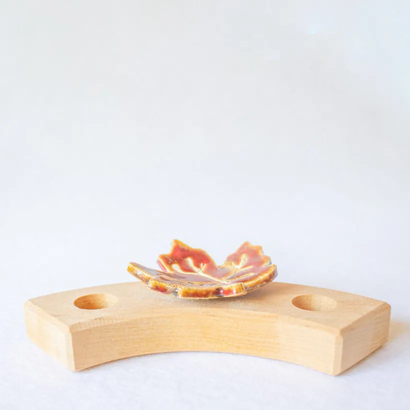 Klein dappertje Blad schaaltje steker